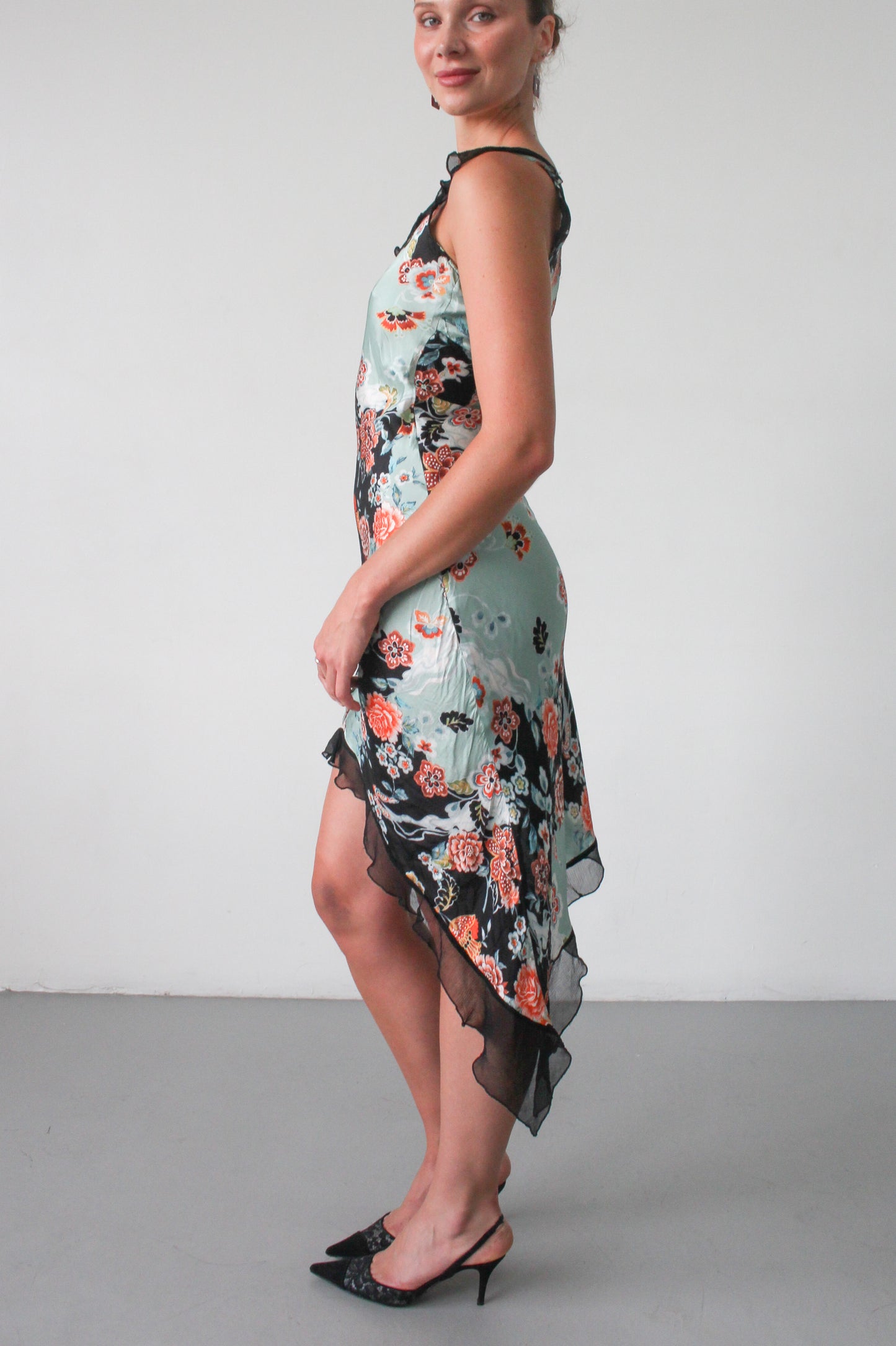 y2k maje paris asymmetric formal dress - SZ S/M