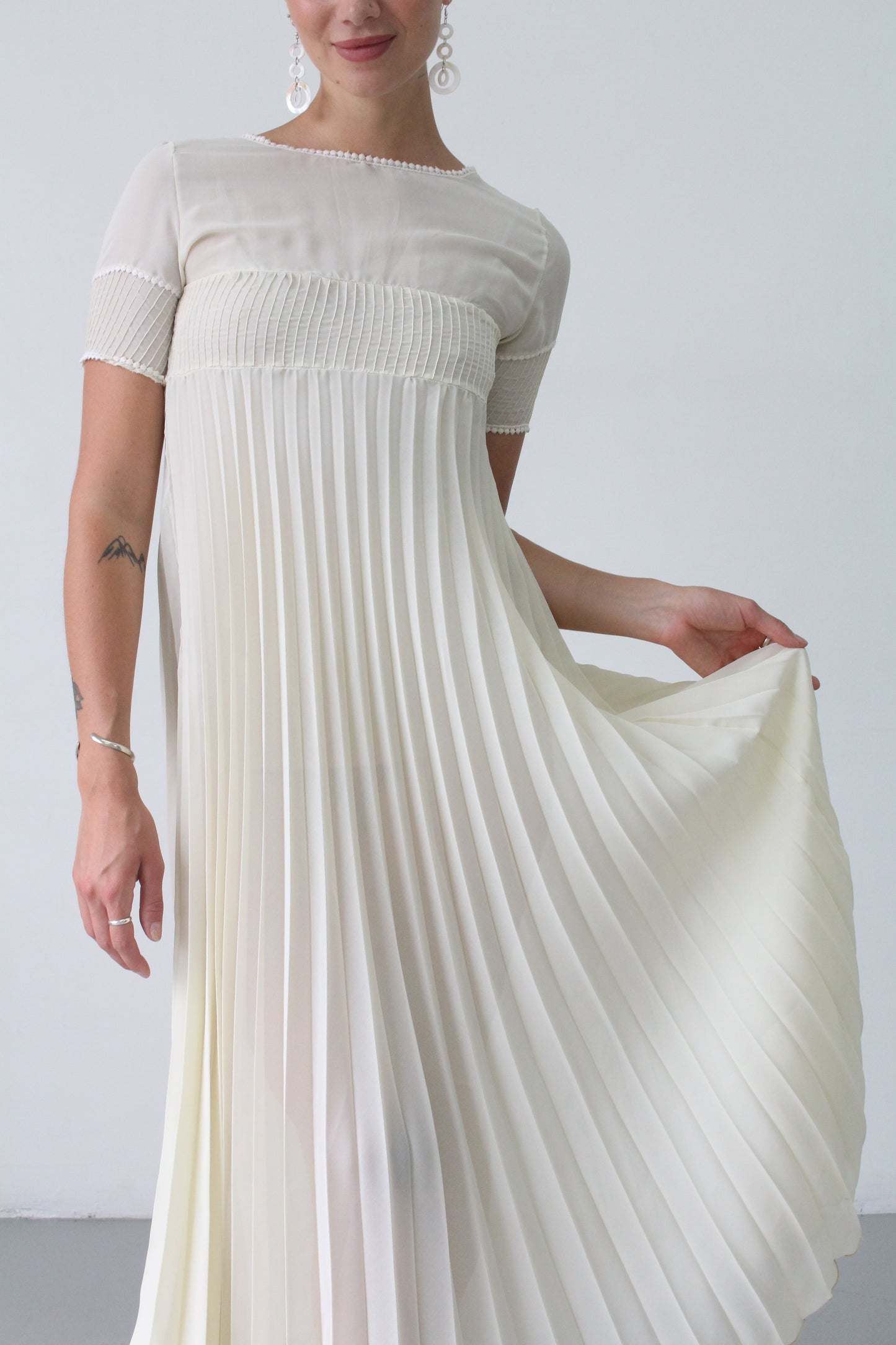 40s sheer maxi slip dress - SZ S