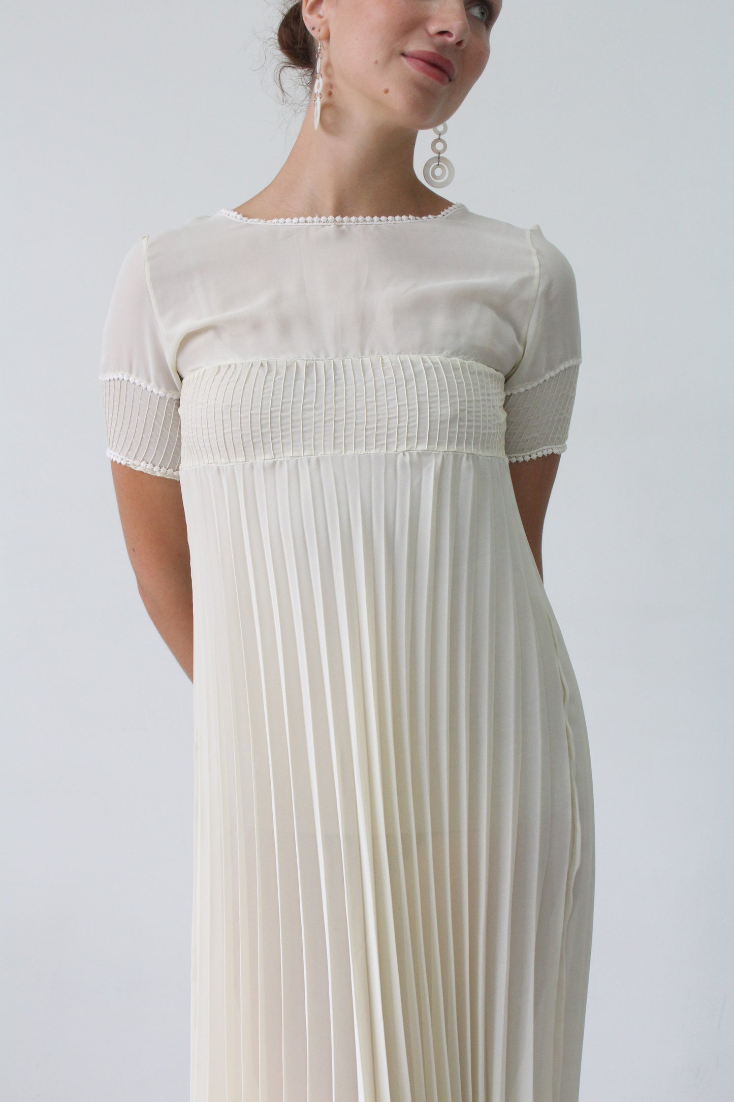 40s sheer maxi slip dress - SZ S