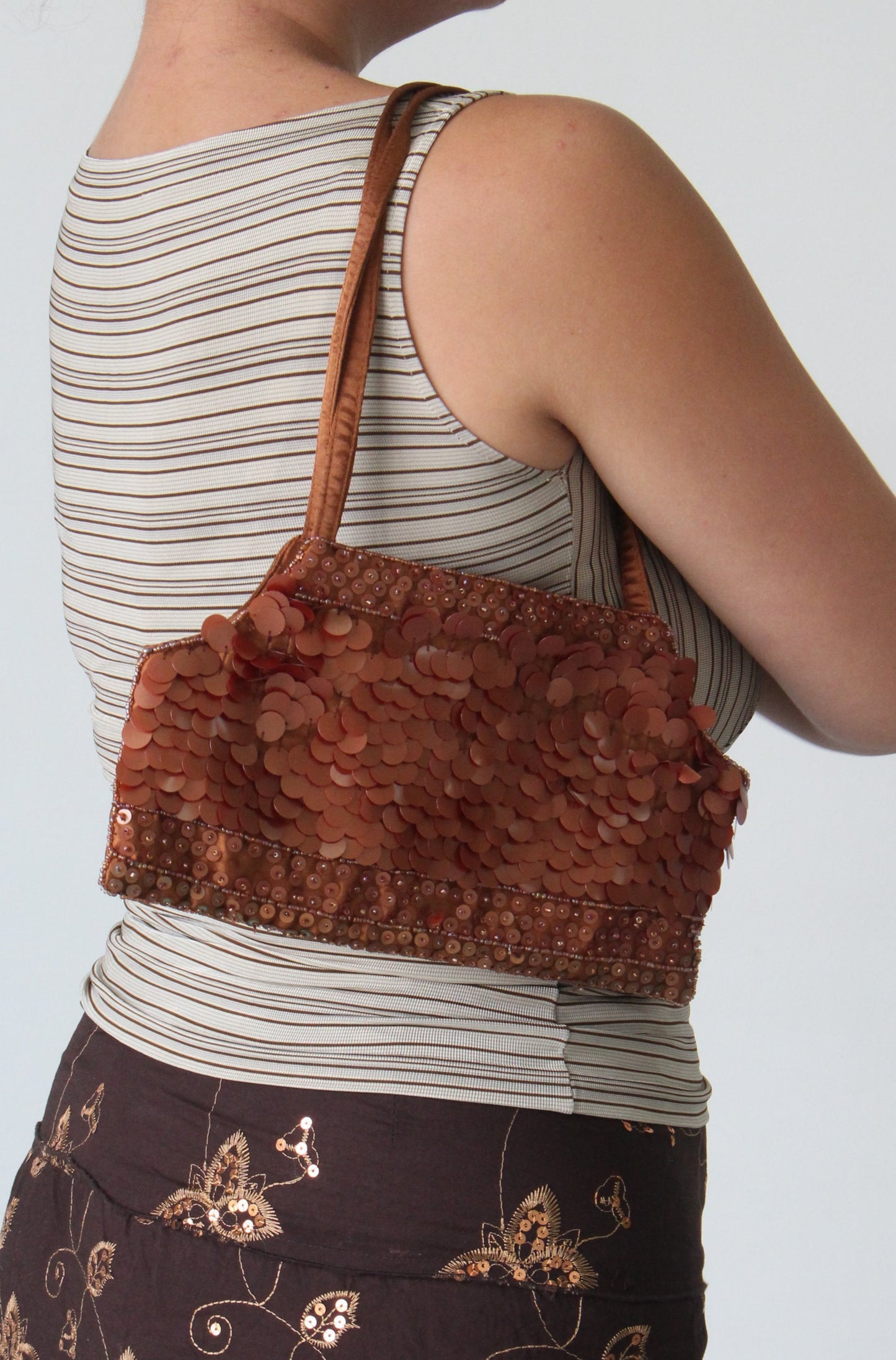 y2k sequin beaded hand bag