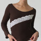 brown lace long sleeve - SZ - XS/S