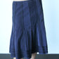 purple corduroy patchwork midi skirt - SZ S/M