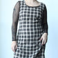 black & white plaid maxi dress - 2XL