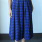 blue & black plaid maxi skirt - SZ XS/S