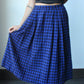 blue & black plaid maxi skirt - SZ XS/S