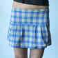 y2k blue & yellow plaid mini skirt - SZ S/M