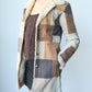 brown patchwork afghan coat - SZ XS